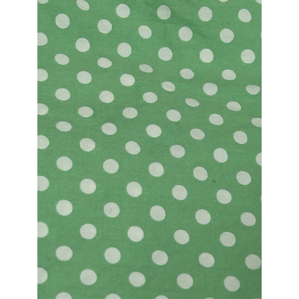 Pottery Barn Kids Twin Duvet Cover Organic Cotton Apple Green White Polka Dot - Picture 2 of 12